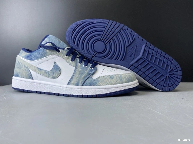 Cheap TBK Denim Jordan Air 1 Low Washed CZ8455-100 0702